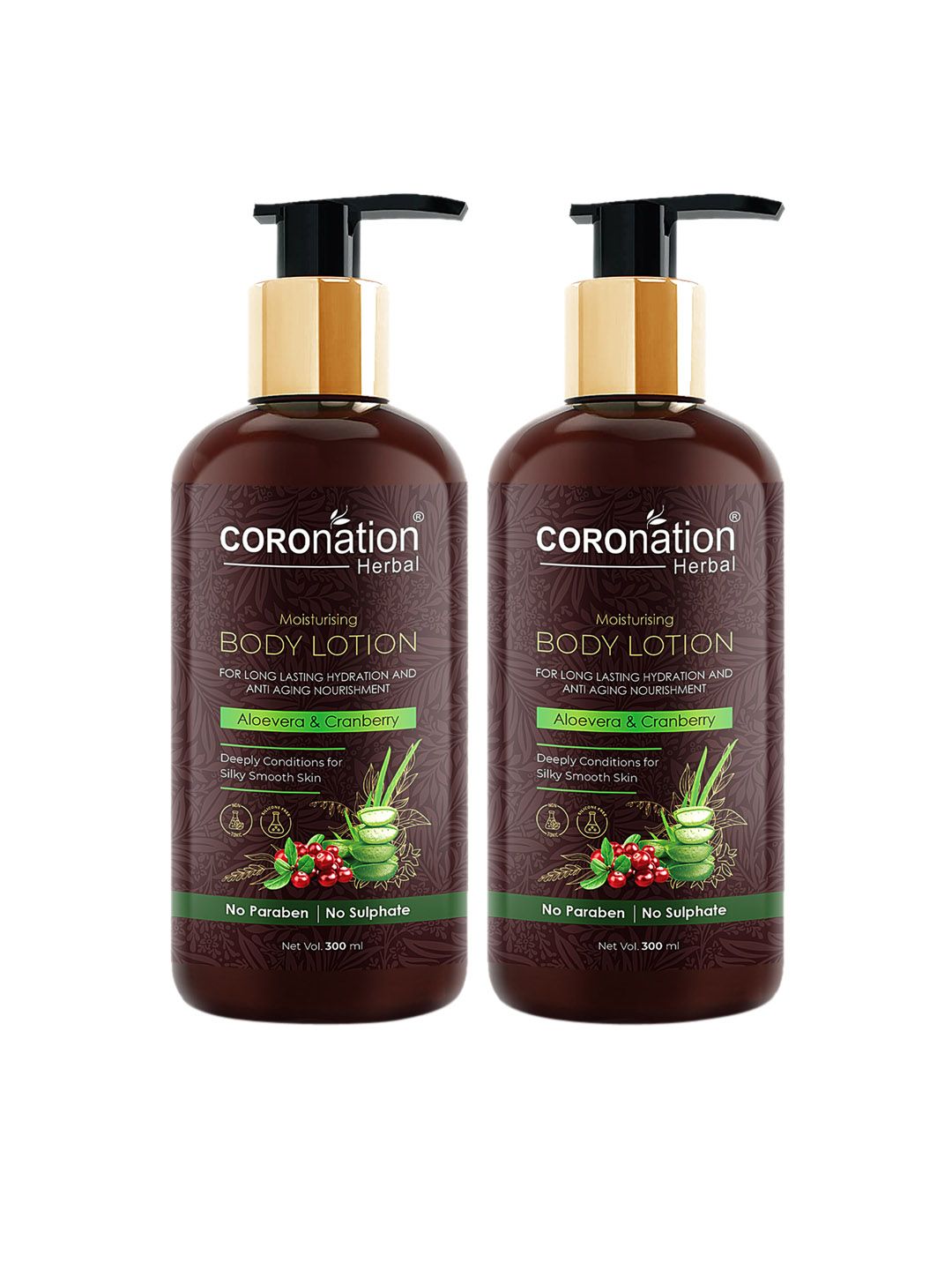 COROnation Herbal Set of 2 Aloe Vera & Cranberry Moisturising Body Lotions - 300 ml Each-image-28