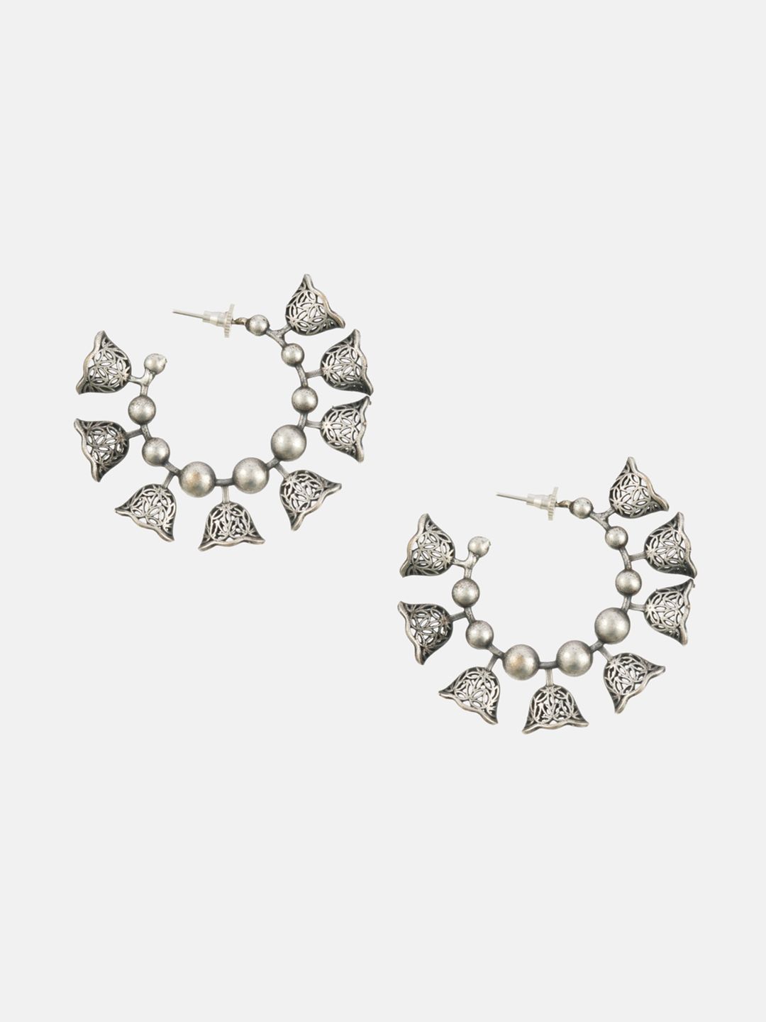 ATIBELLE Oxidised Silver-Plated  Classic Drop Earrings
