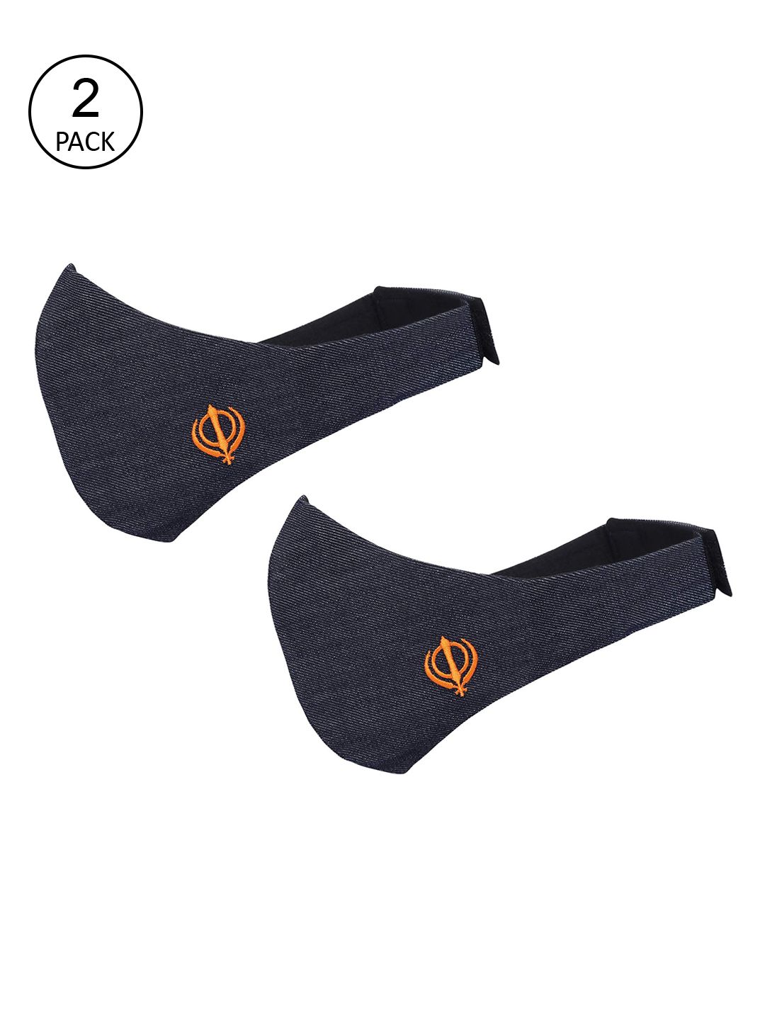 MASQ Pack of 2 Blue Solid Reusable Cloth Masks-image-39