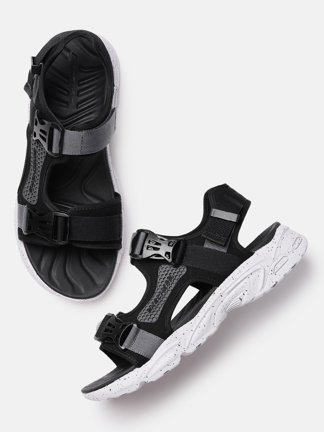 Skechers Men Black Stamina - Streamer Sports Sandals