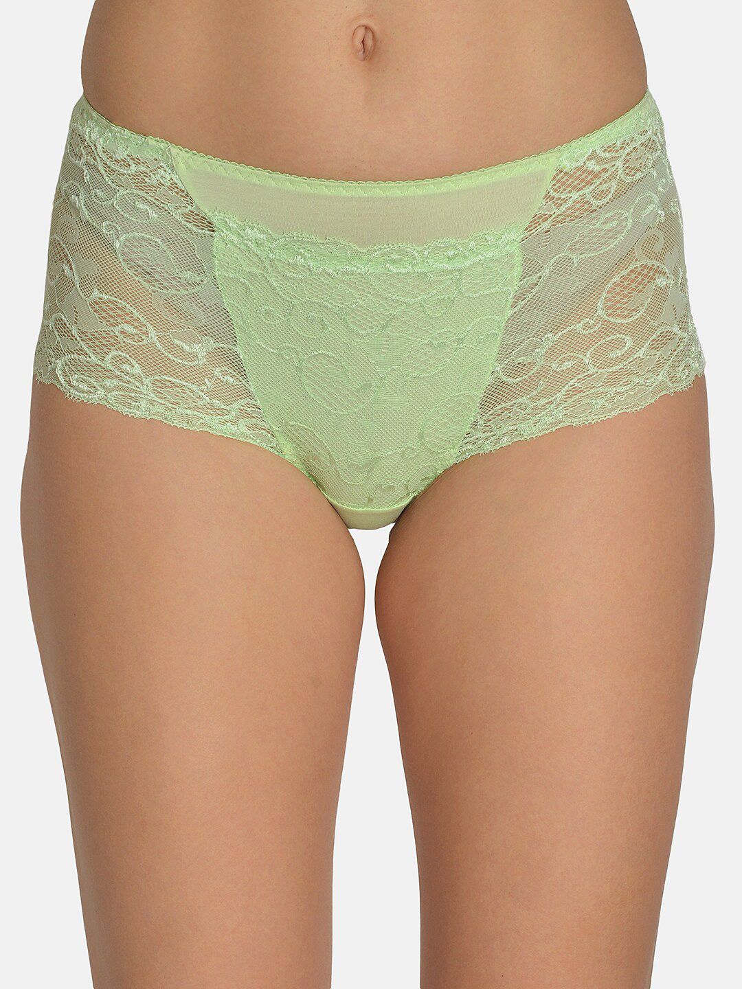 mod & shy Women Green Self Design Hipster Brief-picture-32
