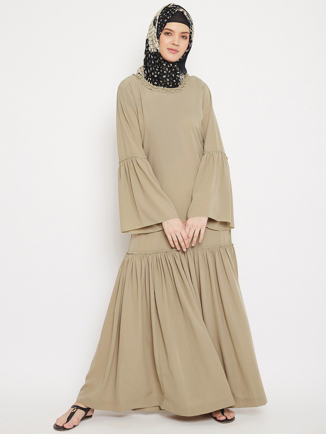 MOMIN LIBAS Women Beige Abaya