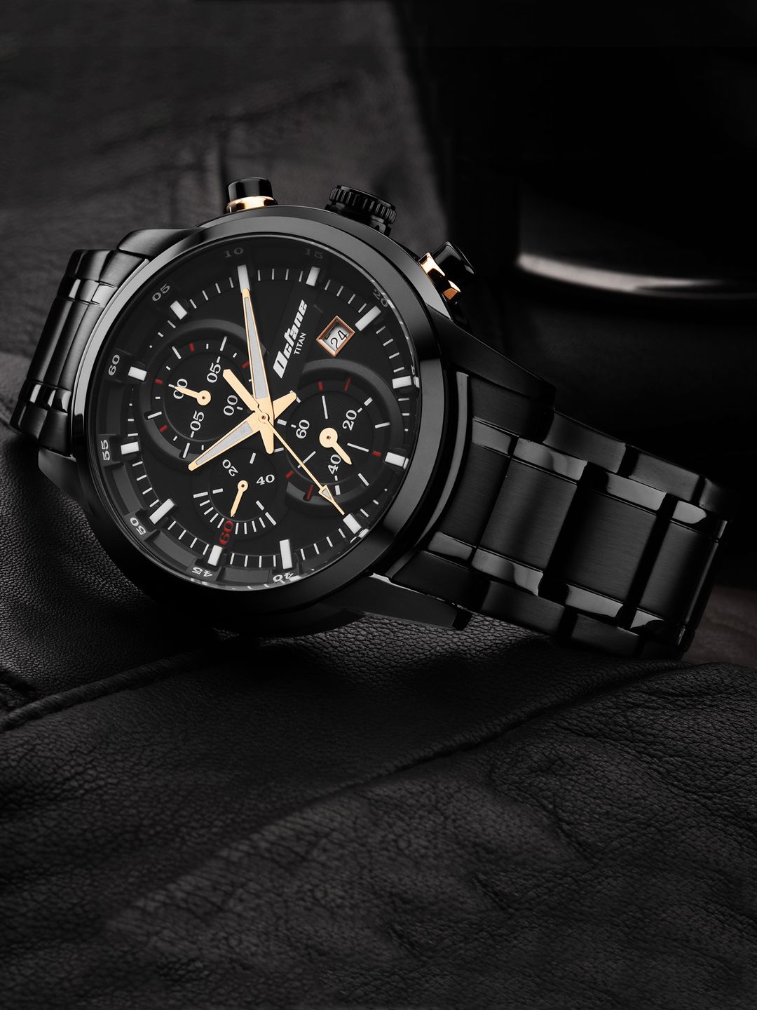 Titan Octane Men Black Dial & Black Stainless Steel Bracelet Style Straps Analogue Watch-picture-56