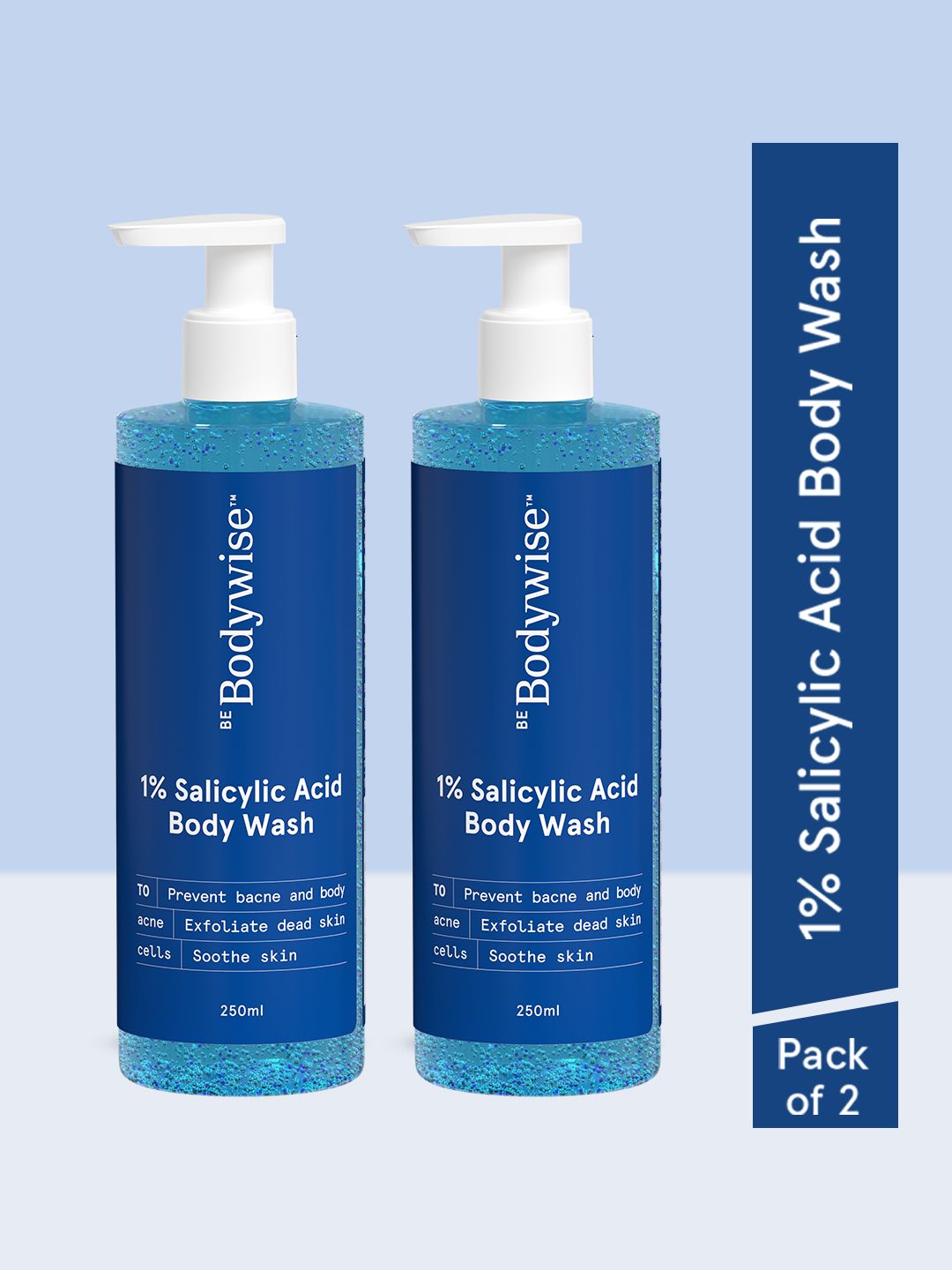 Be Bodywise 1% Salicylic Acid Bodywash Shower Gel Exfoliates & Fights Body Acne-250ml Each-picture-33