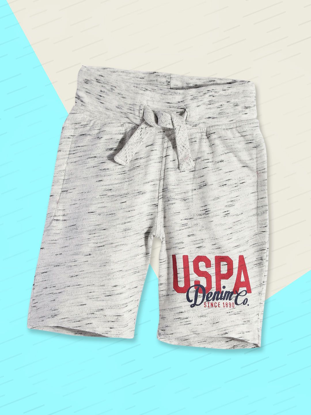 U.S. Polo Assn. Kids Boys Off-White & Black Solid Mid-Rise Shorts-picture-20