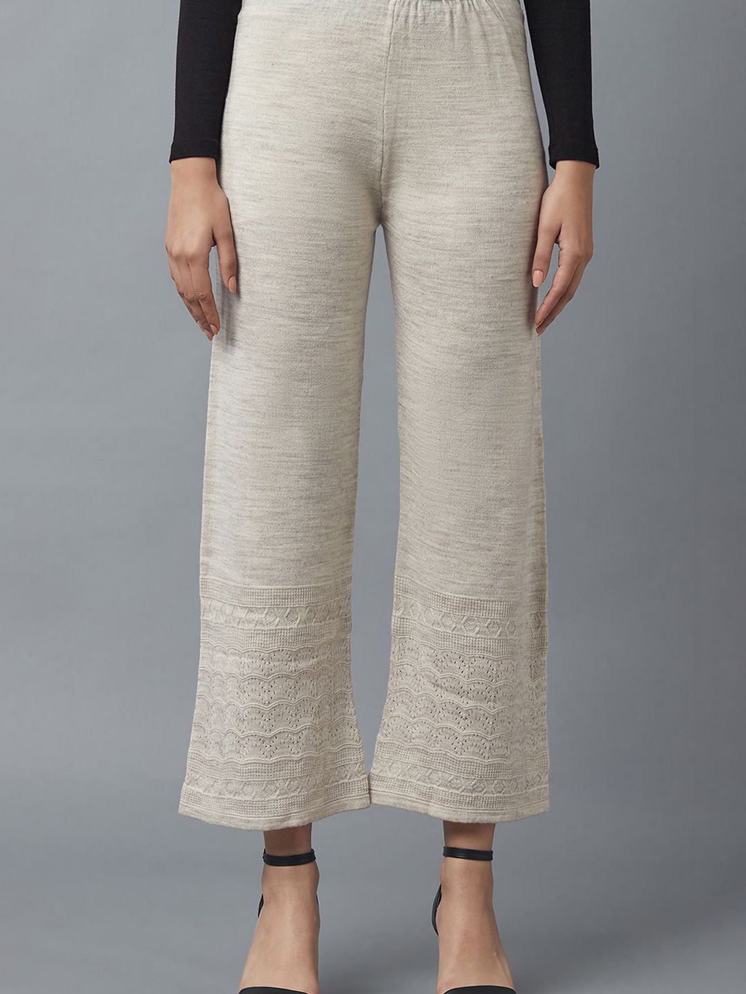 elleven Women Beige Solid Straight Fit Palazzo-picture-23