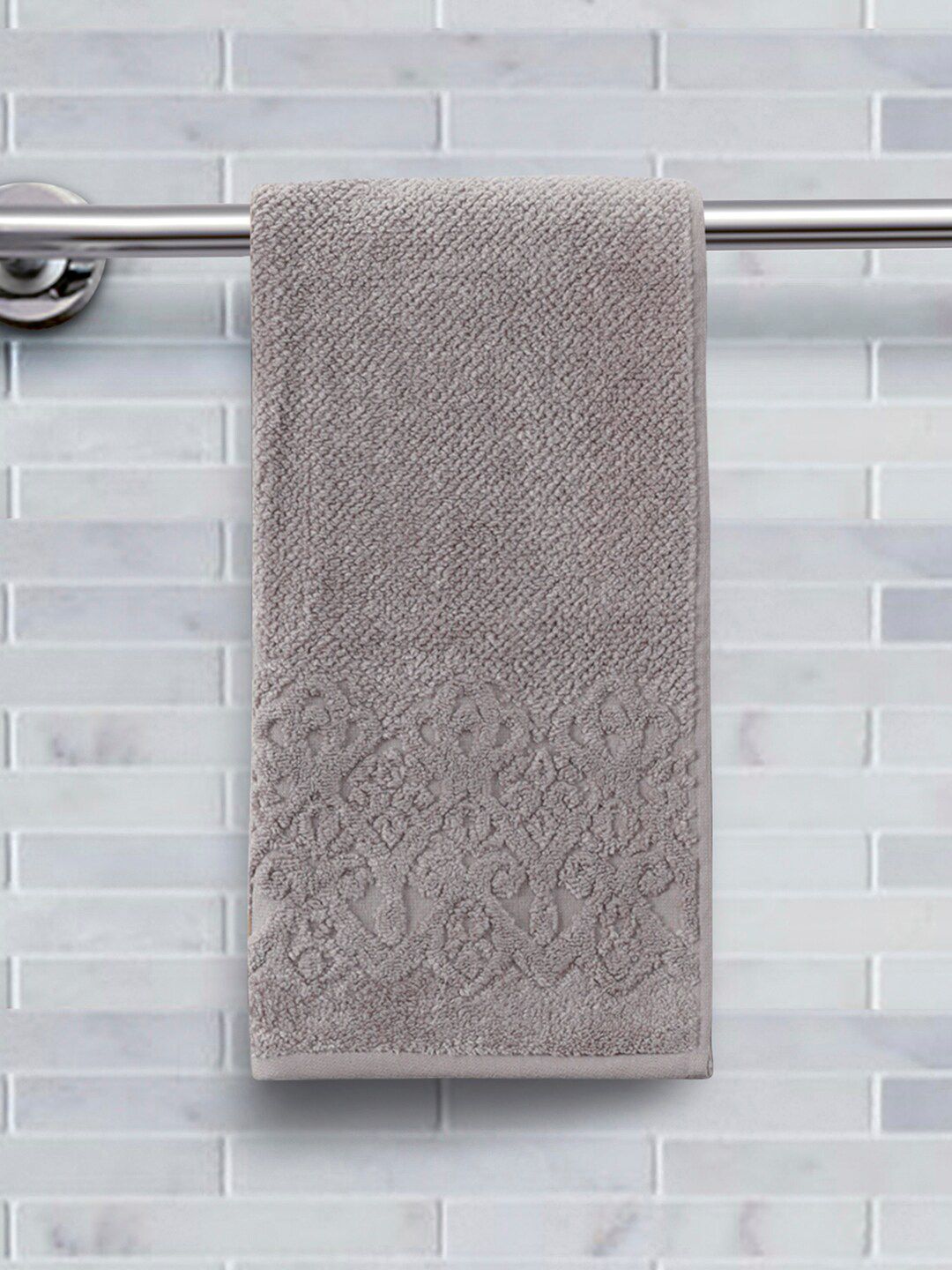 MASPAR Grey 550 GSM Pure Cotton Hand Towel-image-16