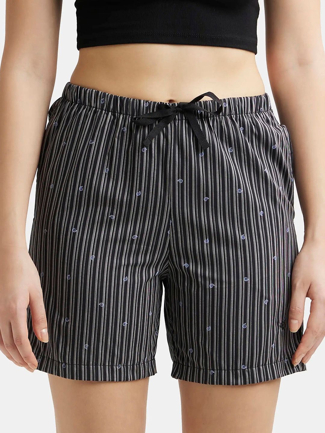 Jockey Cotton Woven Relaxed Fit Checkered Shorts with Side Pockets-picture-23