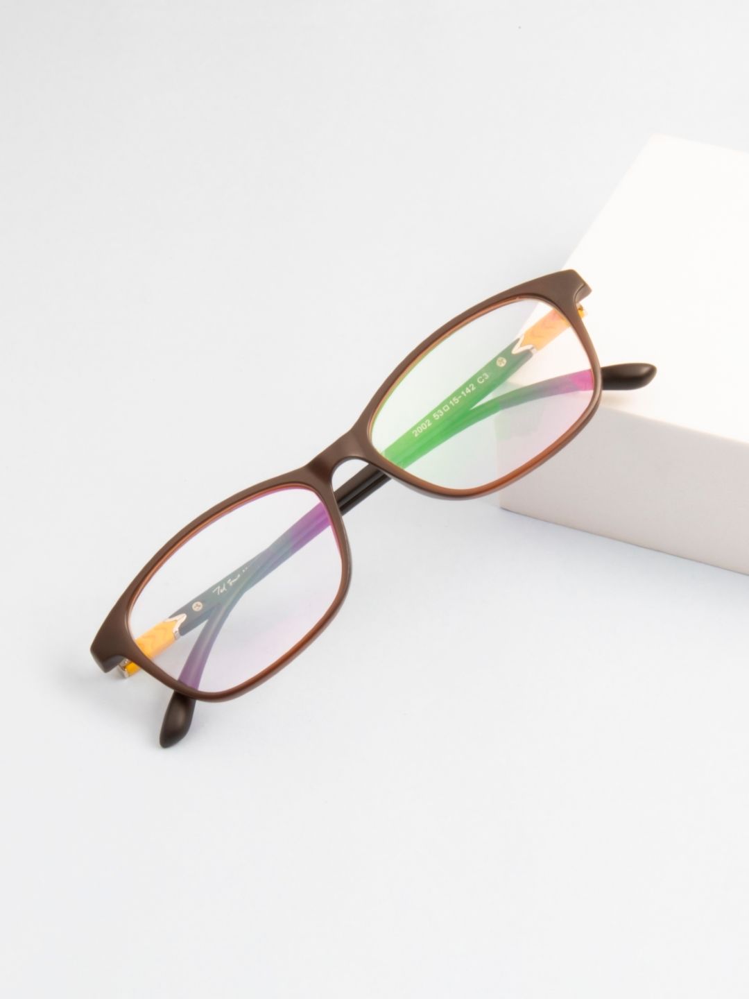 Ted Smith Adult Brown Full Rim Wayfarer Frames Eyeglasses-image-39