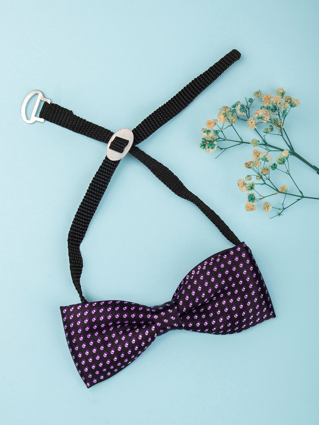Arendelle Boys Purple Printed Satin Bow Tie-image-10