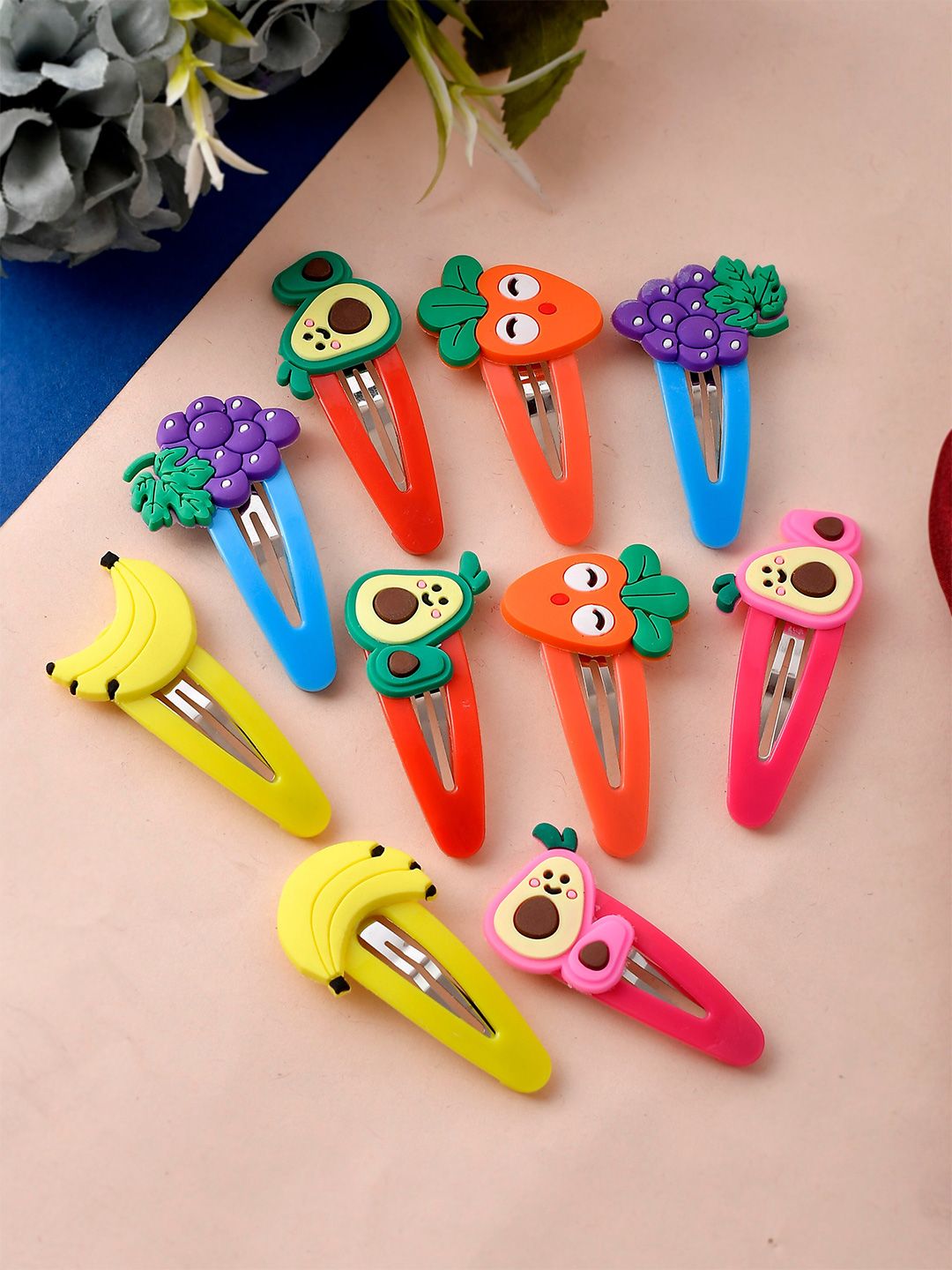 Silvermerc Designs Girls Multicoloured Set of 10 Tic Tac Hair Clip-image-3