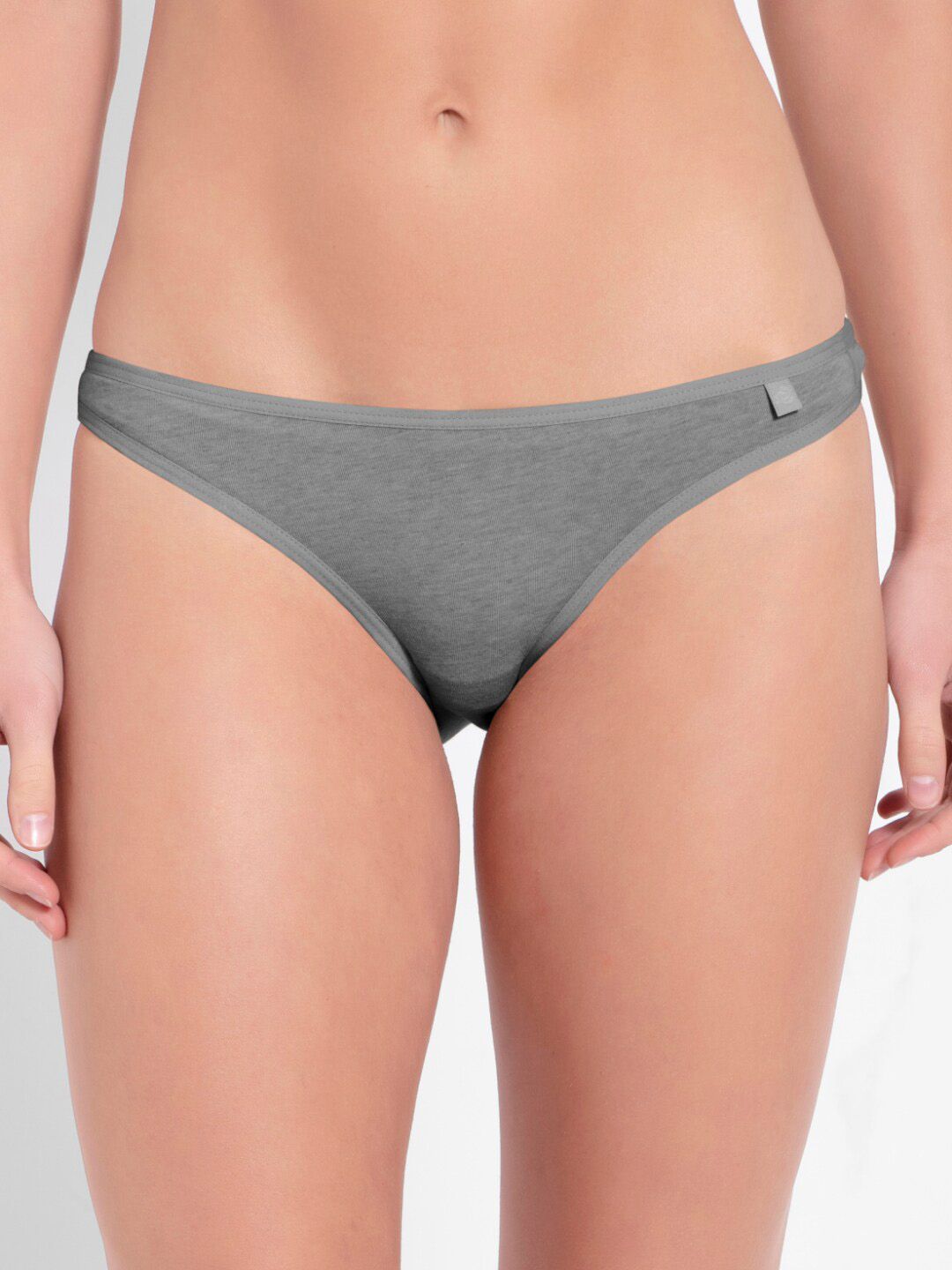 Jockey Women Grey Solid Bikini Brief SS02-0105-STGML-picture-11
