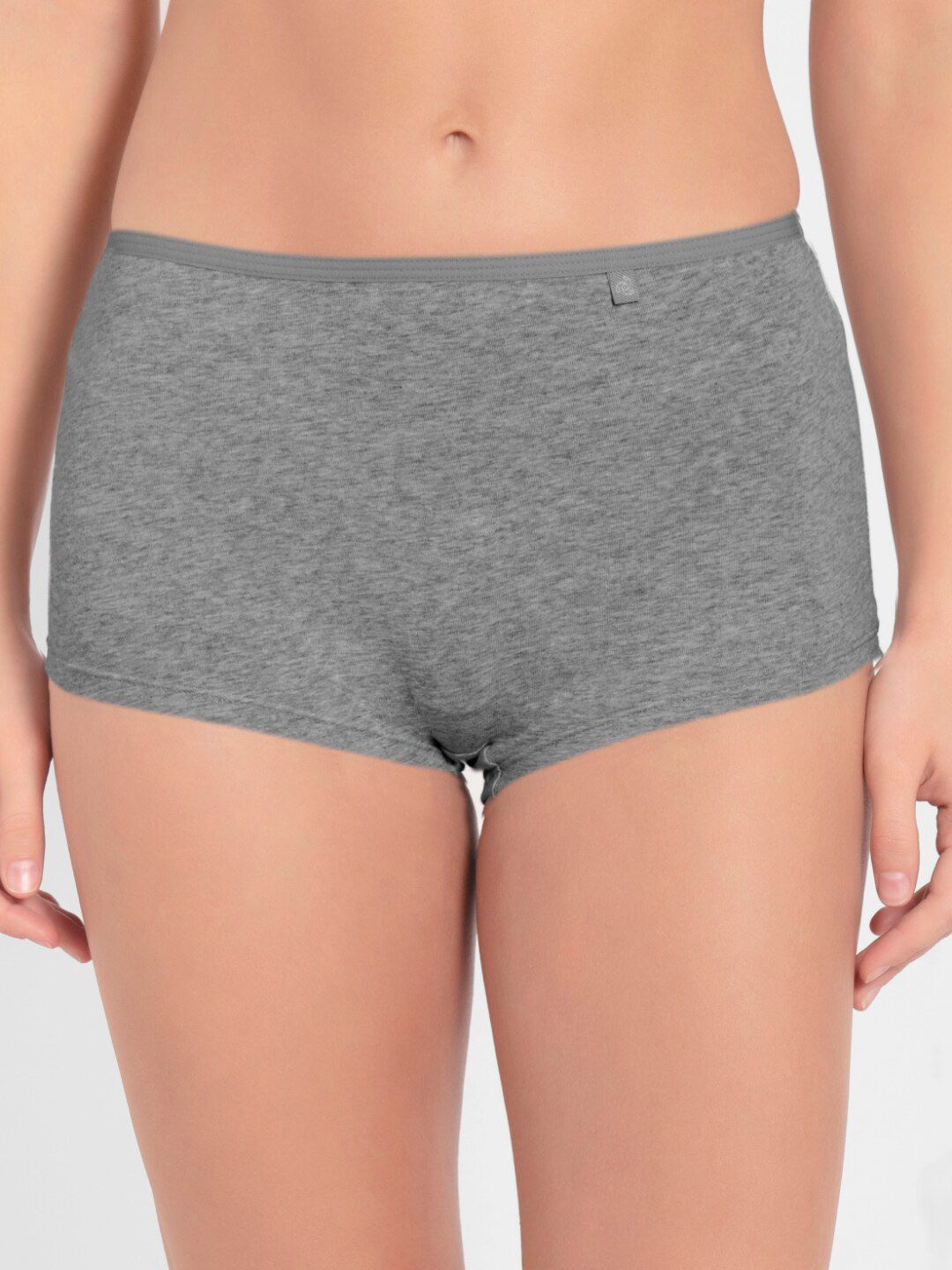 Jockey Women Grey Solid Boy Shorts-picture-40