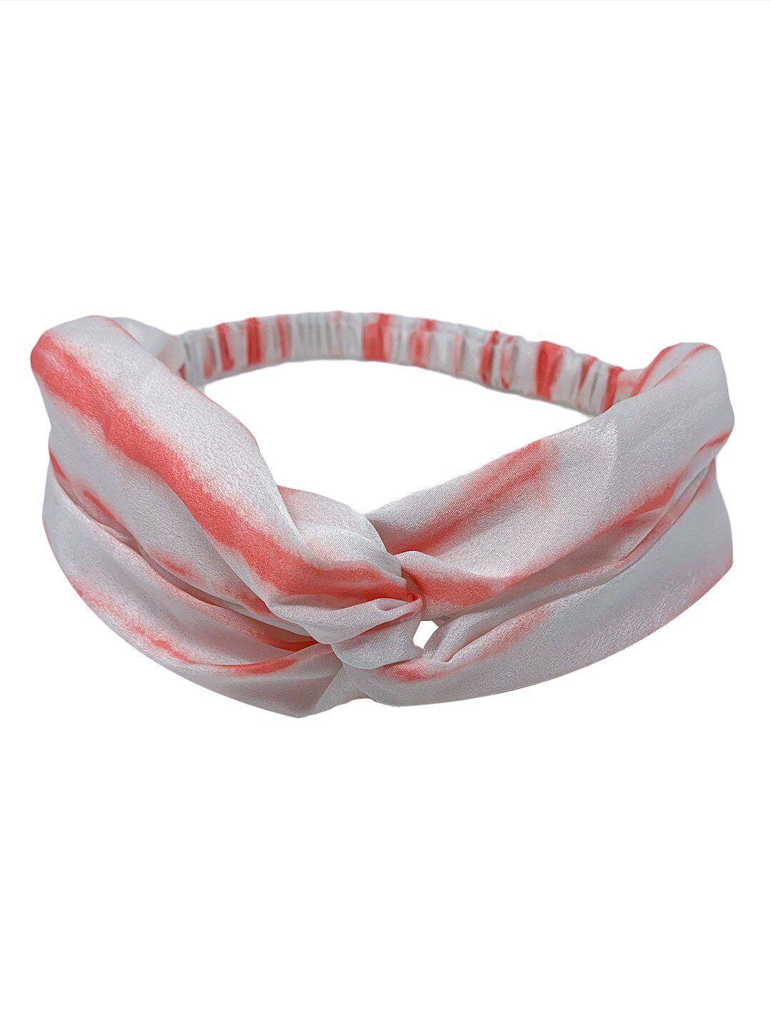 Mint & Oak Women White & Peach-Coloured Hairband-image-3