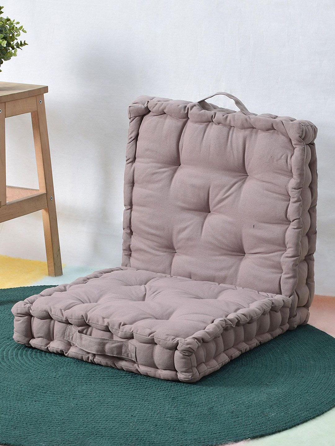 BLANC9 Set of 2 Taupe-Coloured Square Floor Cushion-picture-10