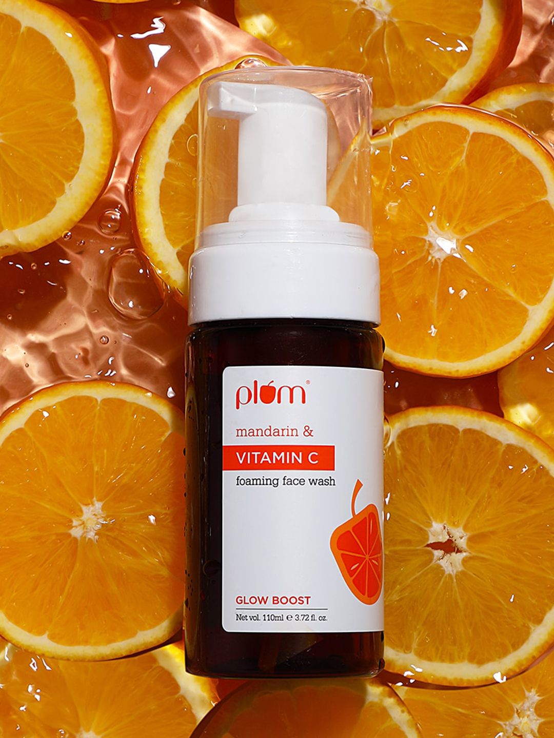 Plum Vitamin C Glow Boost Foaming Face Wash with Mandarin To Fights Dark Spots - 110ml-image-2