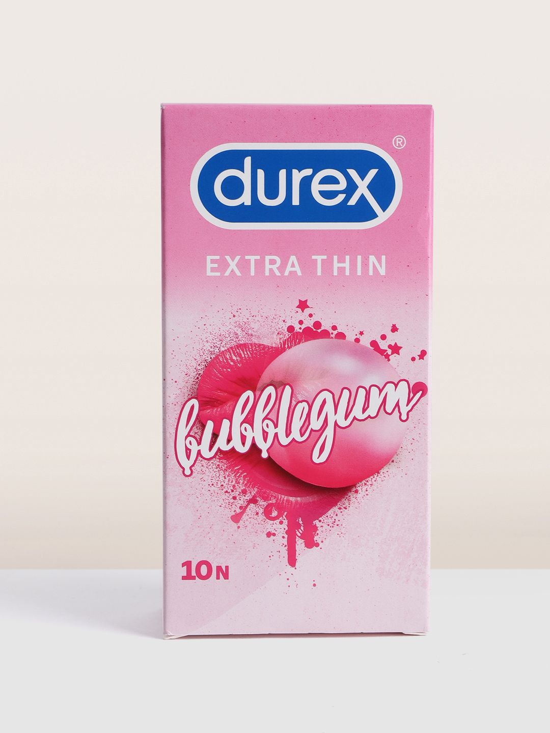 Durex Men Extra Thin Bubblegum Flavoured Condoms - 10 Pieces