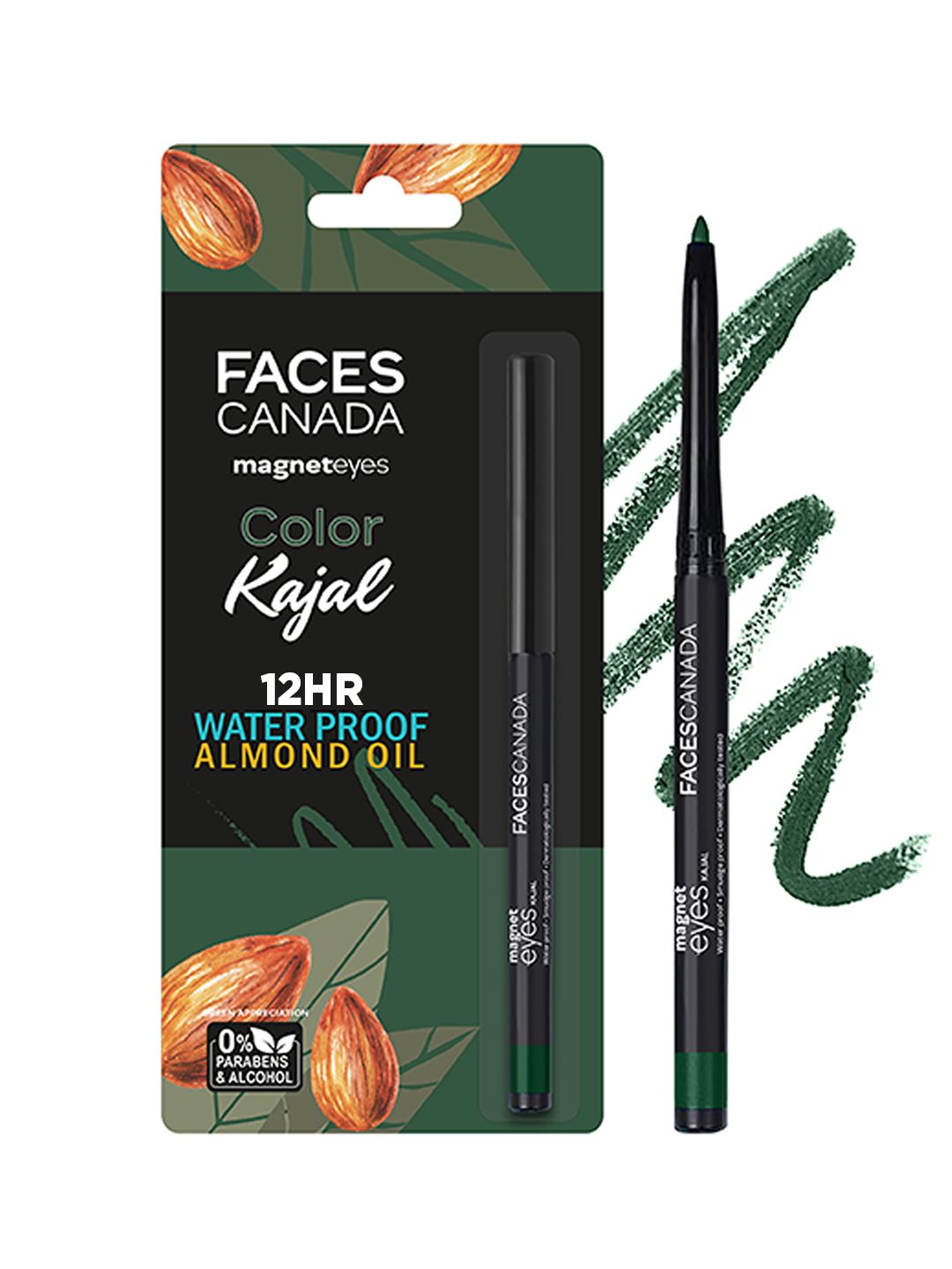 FACES CANADA Magneteyes Waterproof Color Kajal - Green Appreciation 02-picture-21