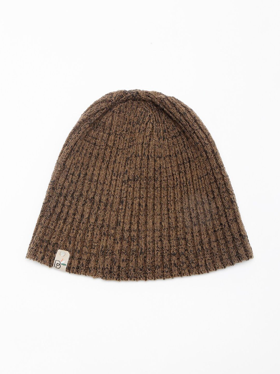 Bharatasya Men Brown Self Design Knitted Beanie-image-11