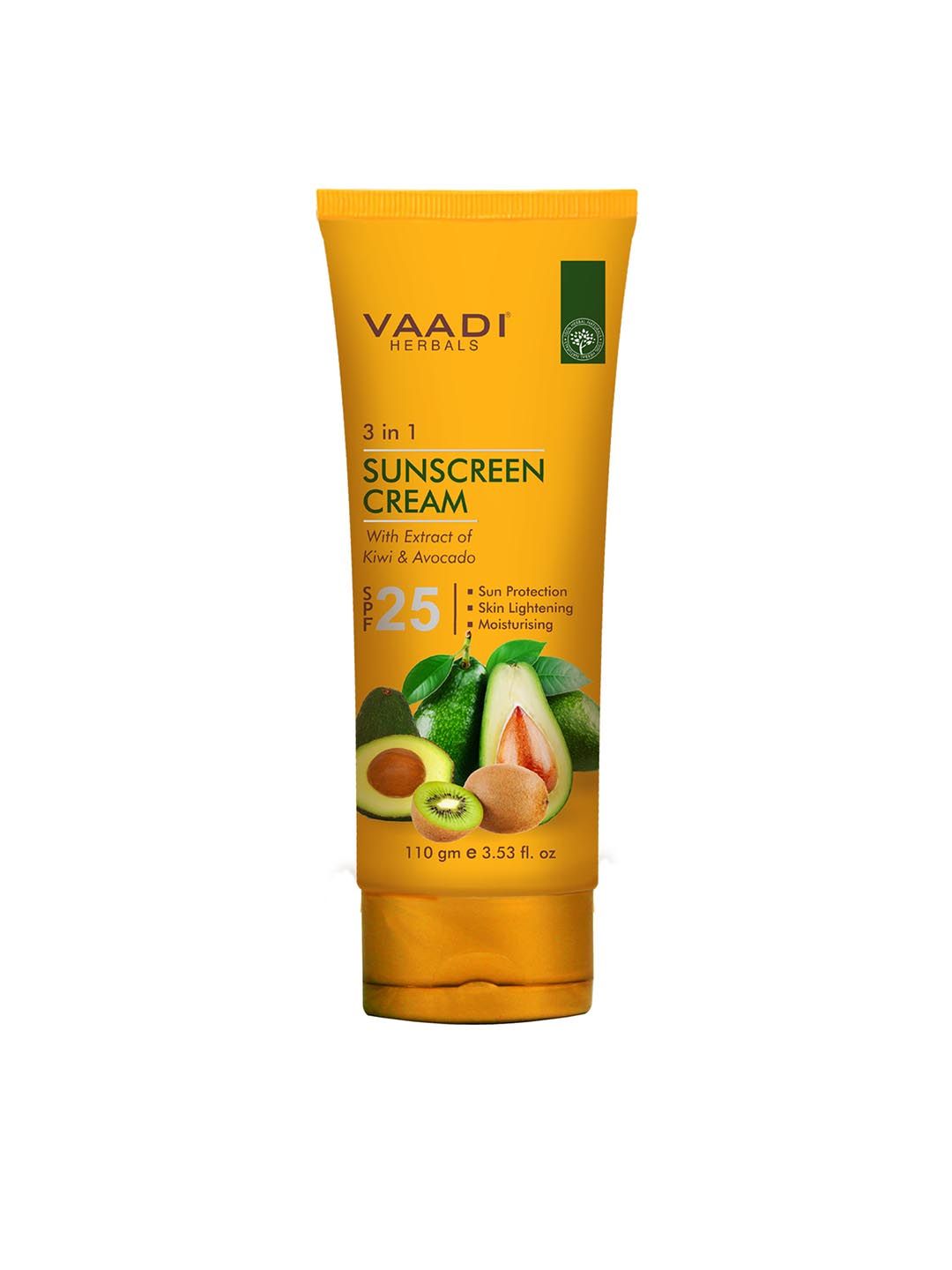 Vaadi Herbals 3 in 1 Sunscreen Cream SPF 25 with Kiwi & Avocado Extracts 110 g-picture-37
