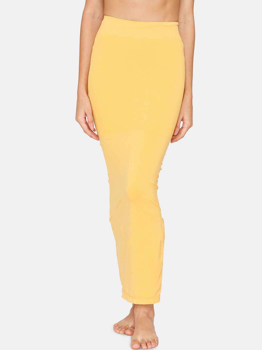 Zivame Women Yellow Solid Saree Shape Wear-picture-23