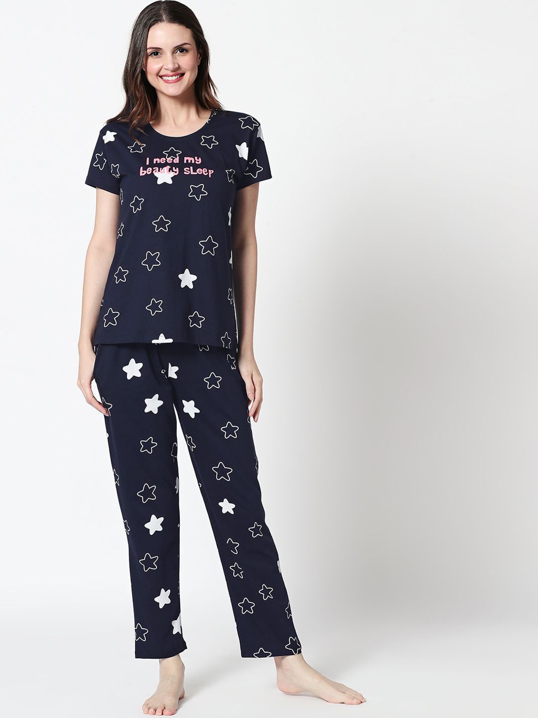 Zeyo Women Navy Blue Self Design-image-32