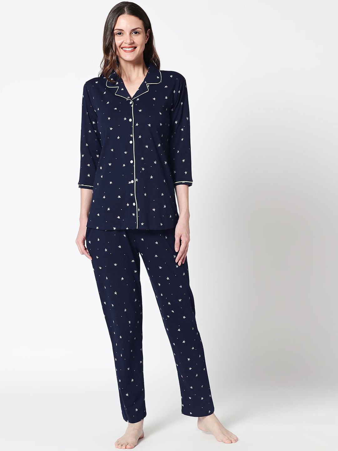 Zeyo Women Navy Blue Self Design-picture-23
