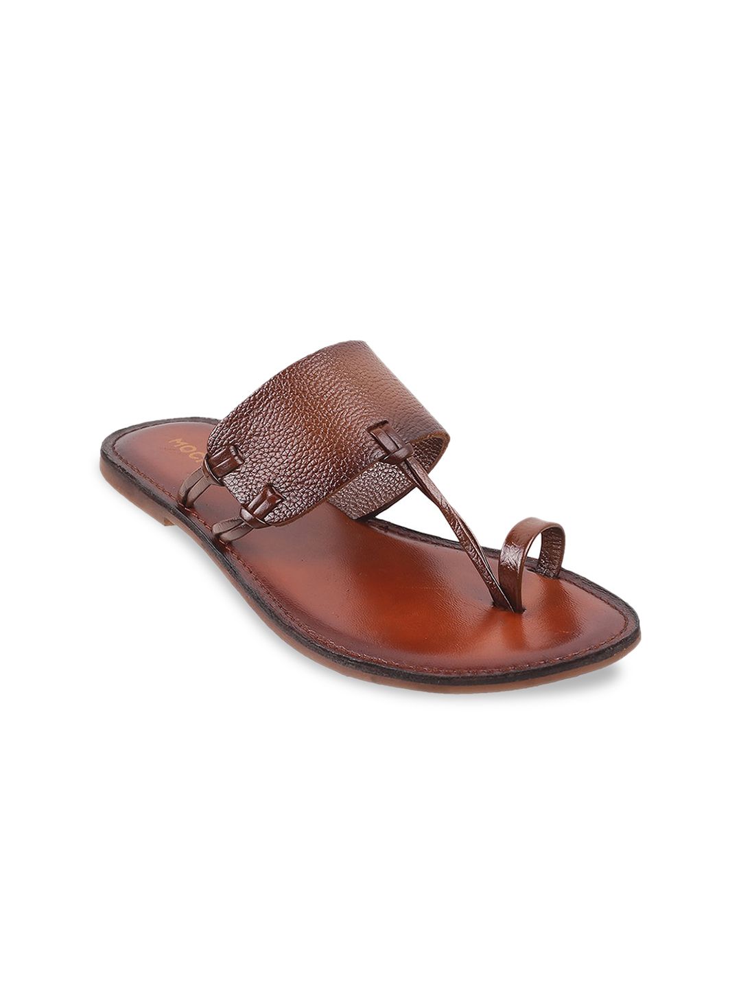 Mochi Women Rust One Toe Flats-image-34