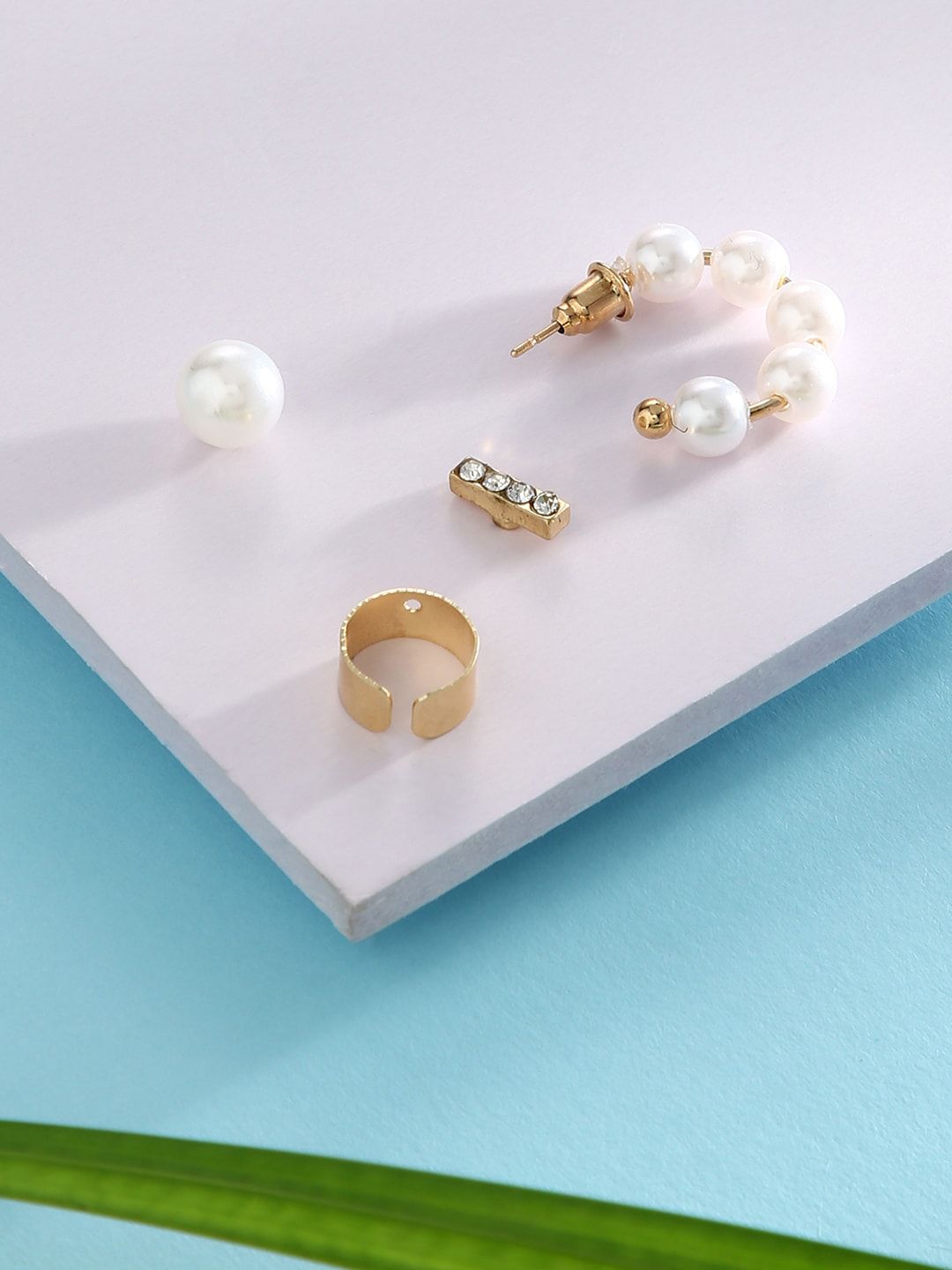 dressberry justpeachy Gold-Plated Set Of 4 Earrings-picture-16