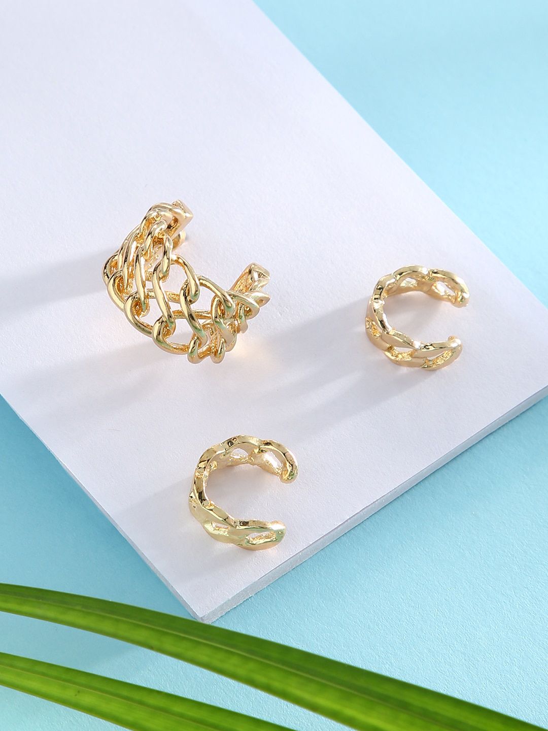 dressberry justpeachy Gold-Toned Contemporary Studs Earrings-picture-22