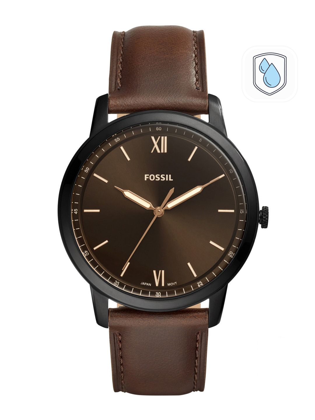 Fossil Men Black Dial & Brown Leather Straps Analogue Watch FS5551-picture-17