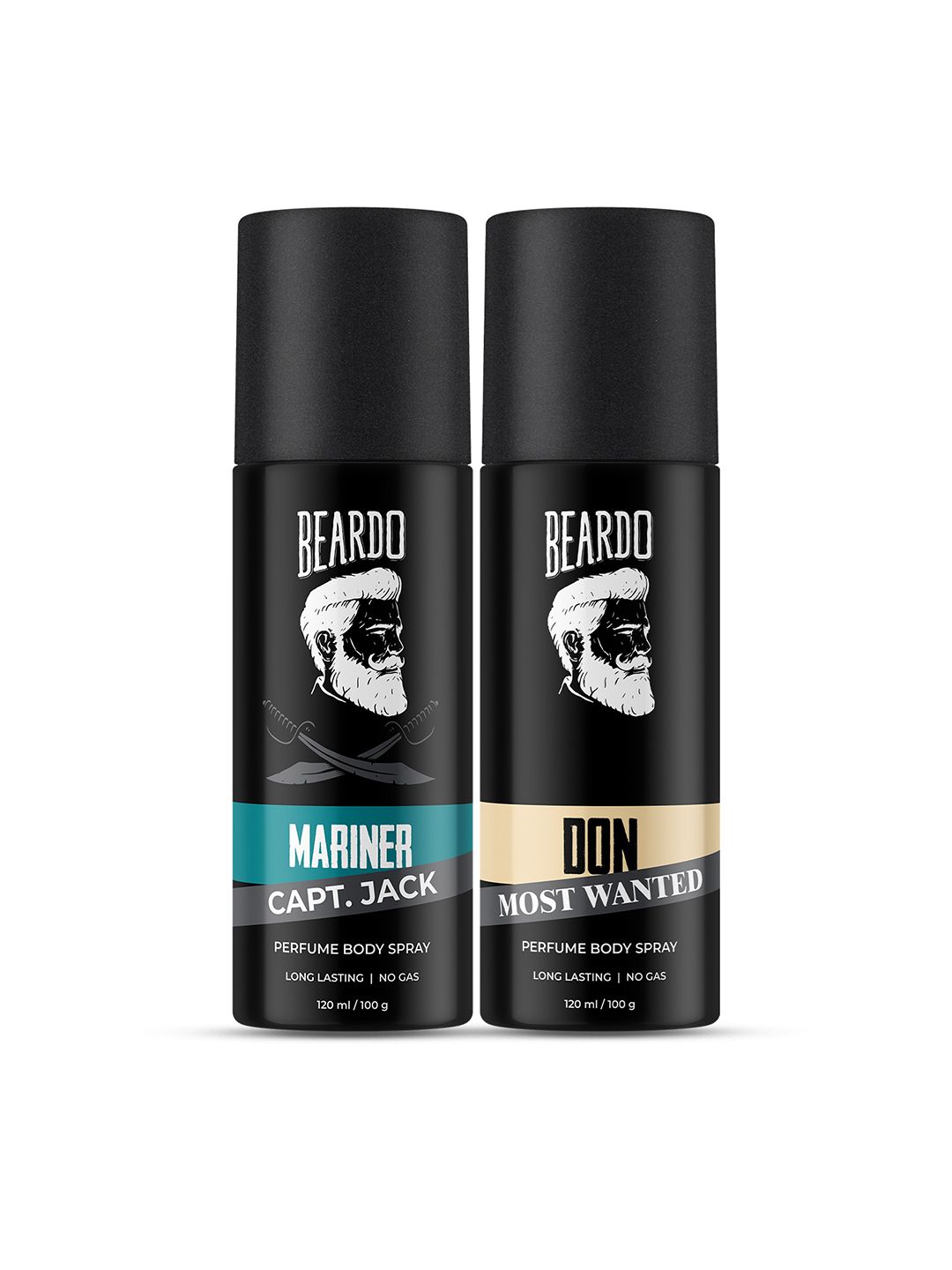 Beardo Set of 2 Long Lasting Perfume Body Spray - 100g Each