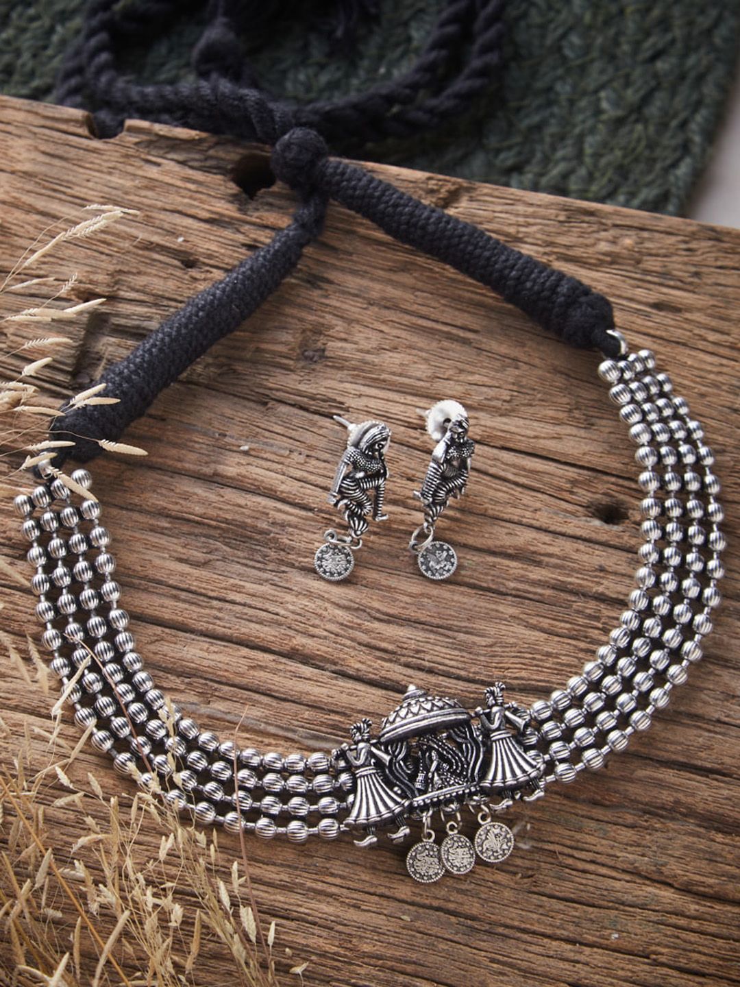 ATIBELLE Oxidized German Silver-Plated Jewelry Set