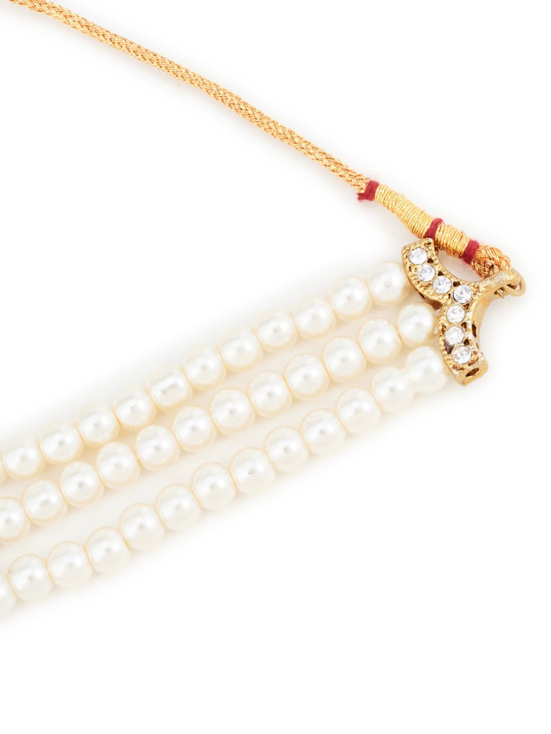 ATIBELLE Gold-Plated Pearl Studded Jewelry Set