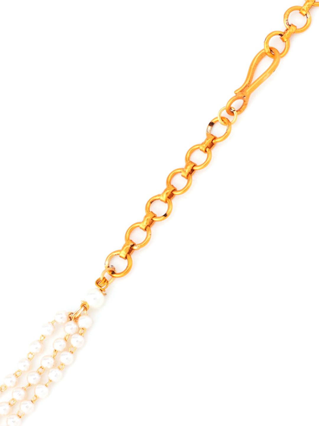 ATIBELLE Green Gold-Plated Stone-Studded Beads Jewellery Set