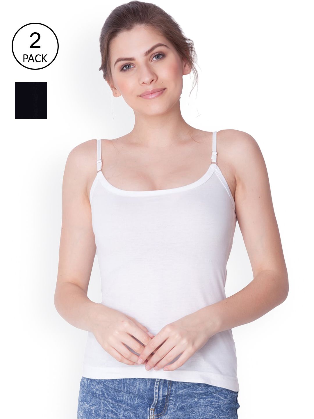 Dollar Missy Pack of 2 Women Combed Cotton Camisole-picture-32