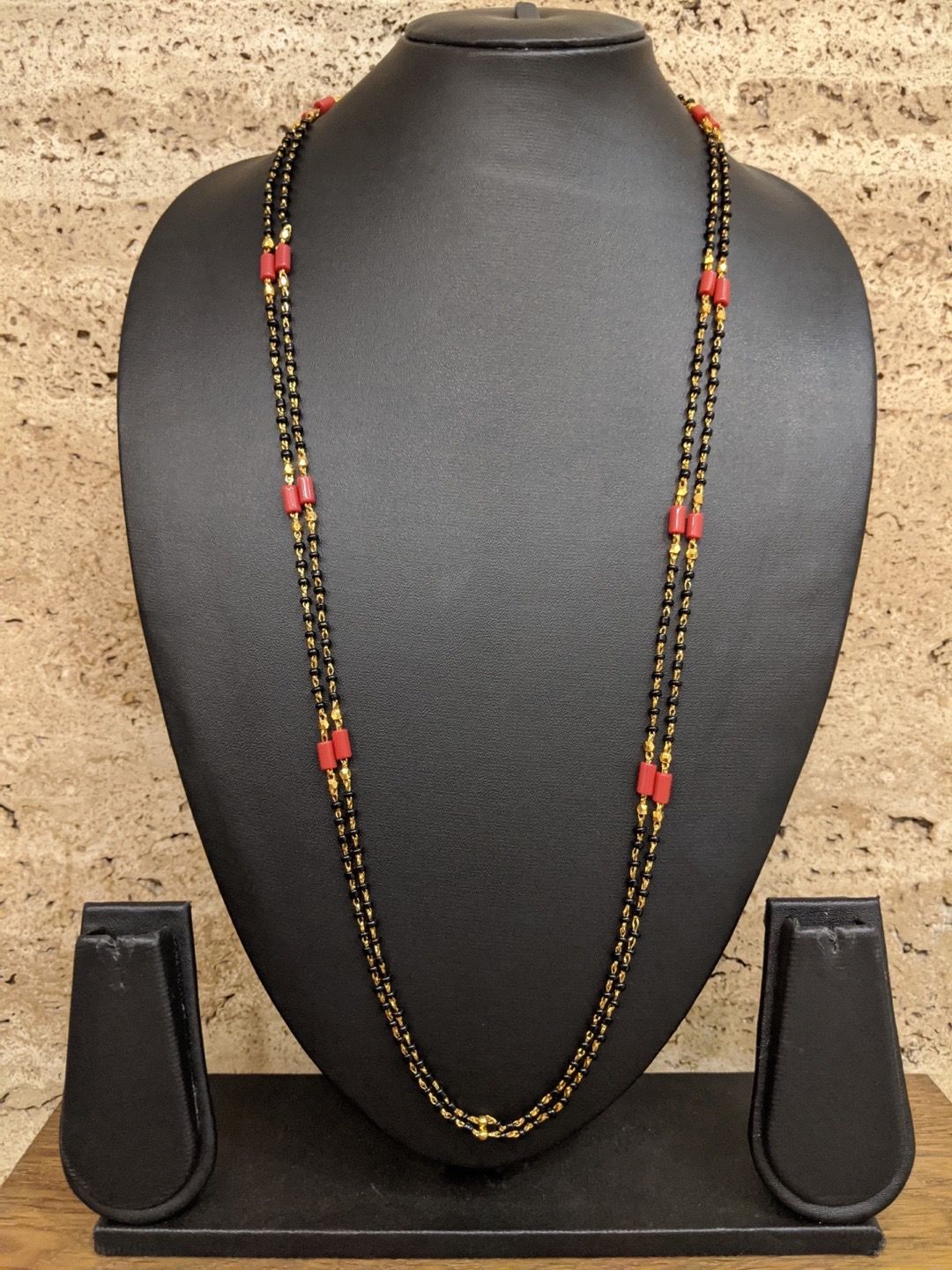 Digital Dress Room Women Gold-Plated & Black Beaded Mangalsutra-picture-31