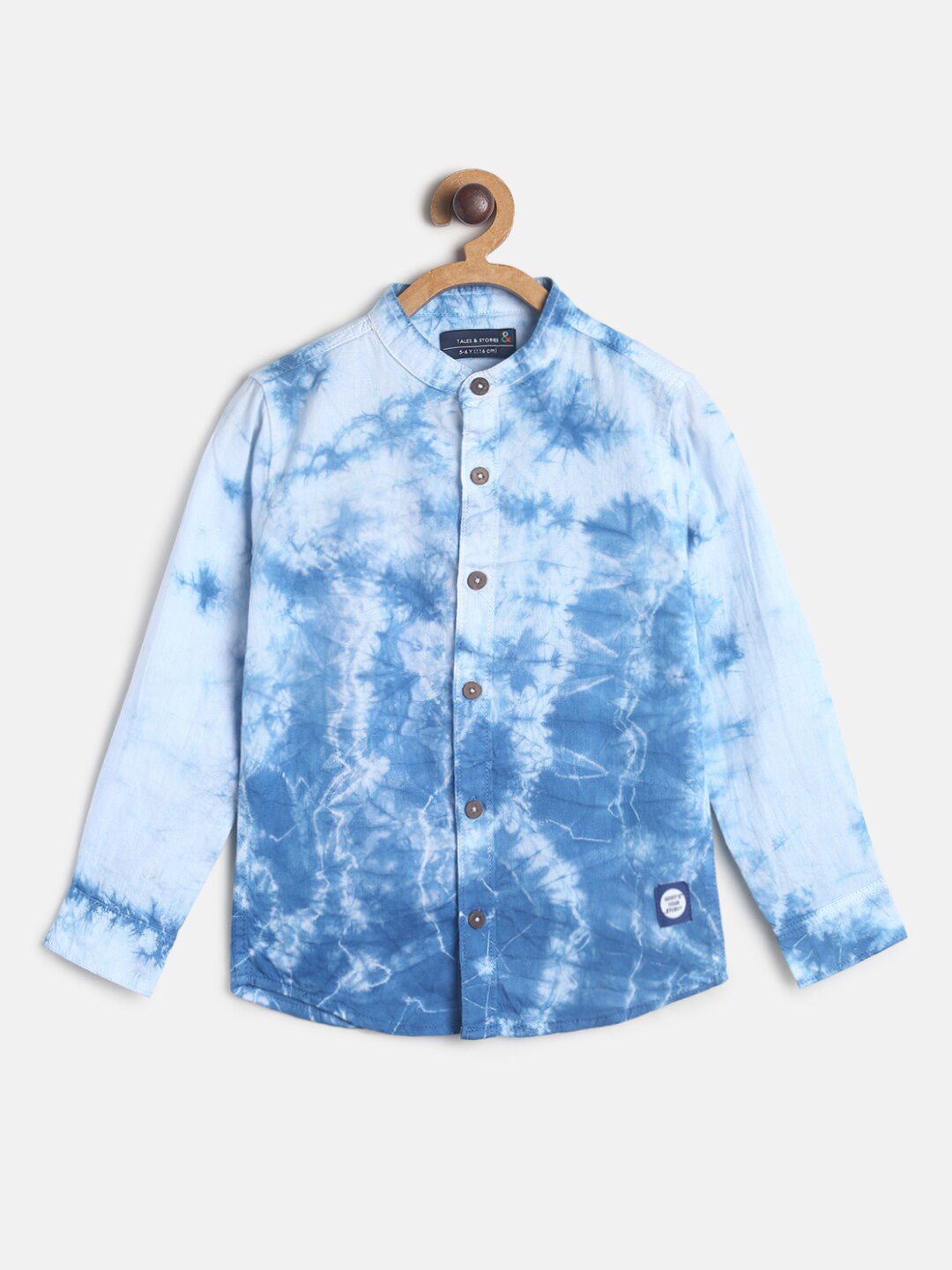 TALES & STORIES Boys Blue Abstract Printed Casual Shirt-picture-22