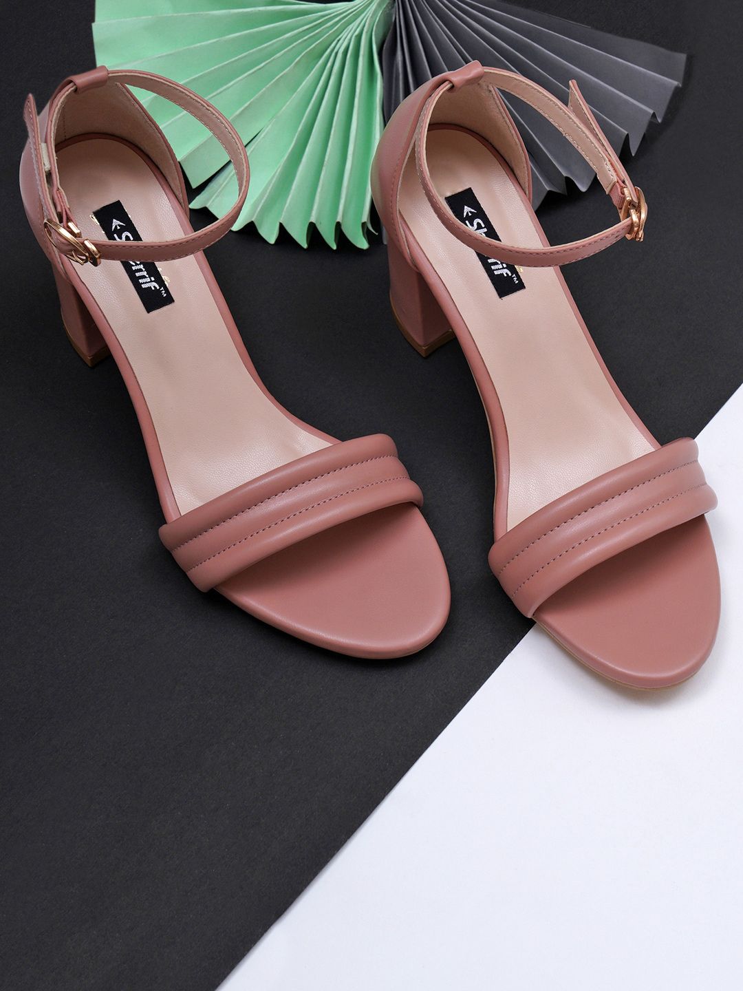 Sherrif Shoes Women Nude-Coloured Block Heels-picture-55