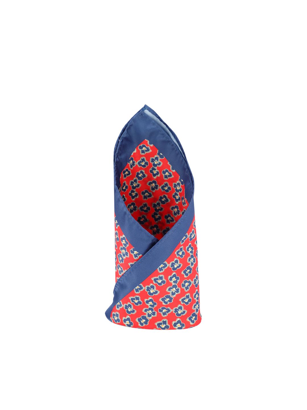 Louis Philippe Men Red & Blue Printed Pocket Square-picture-20