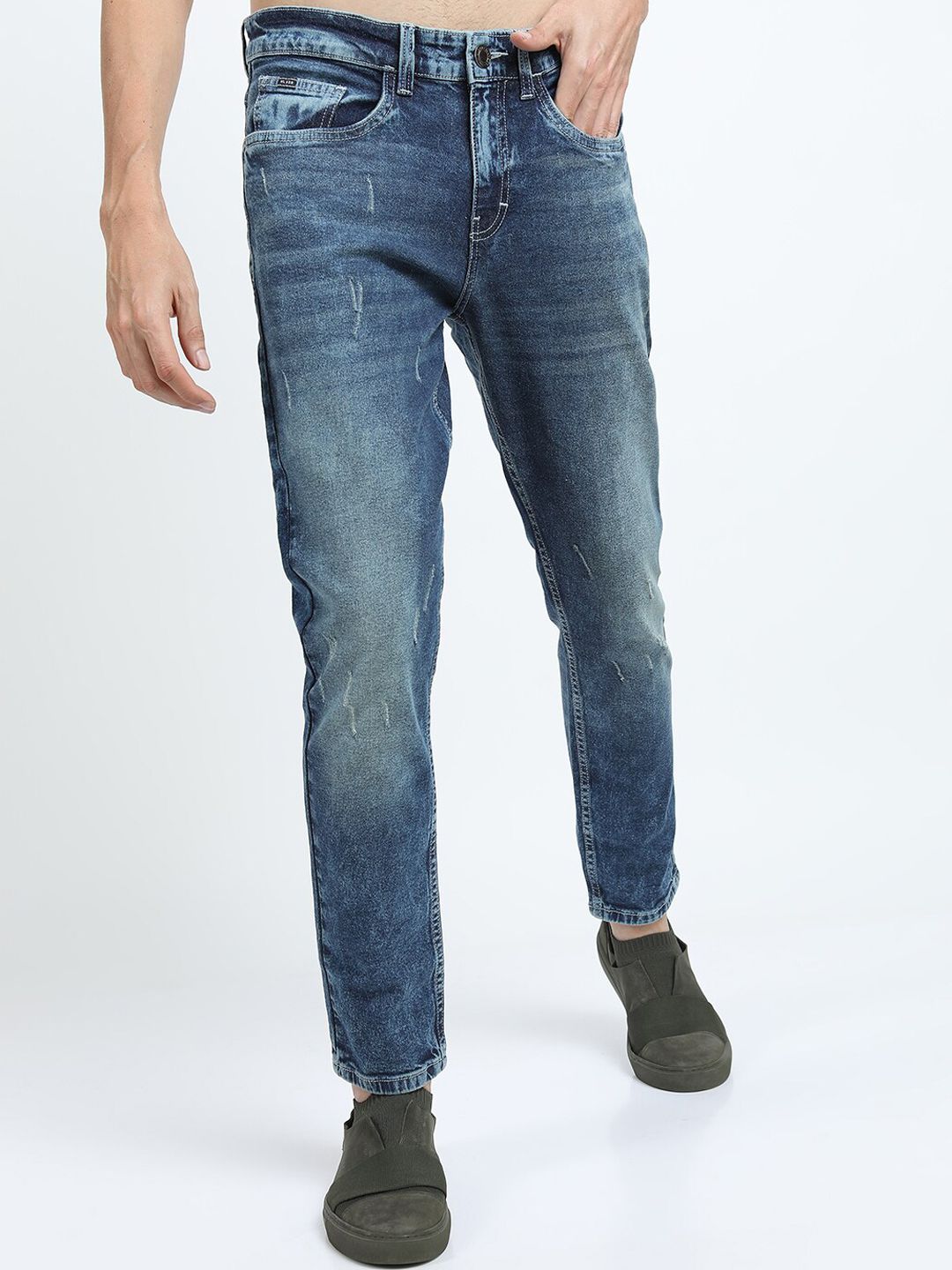 HIGHLANDER Men Blue Tapered Fit Stretchable Jeans - Price History