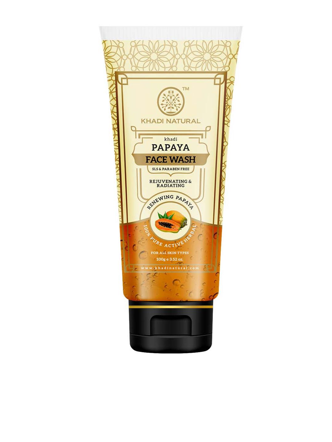 Khadi Natural Rejuvenating & Radiating Papaya Face Wash 100 g-picture-13