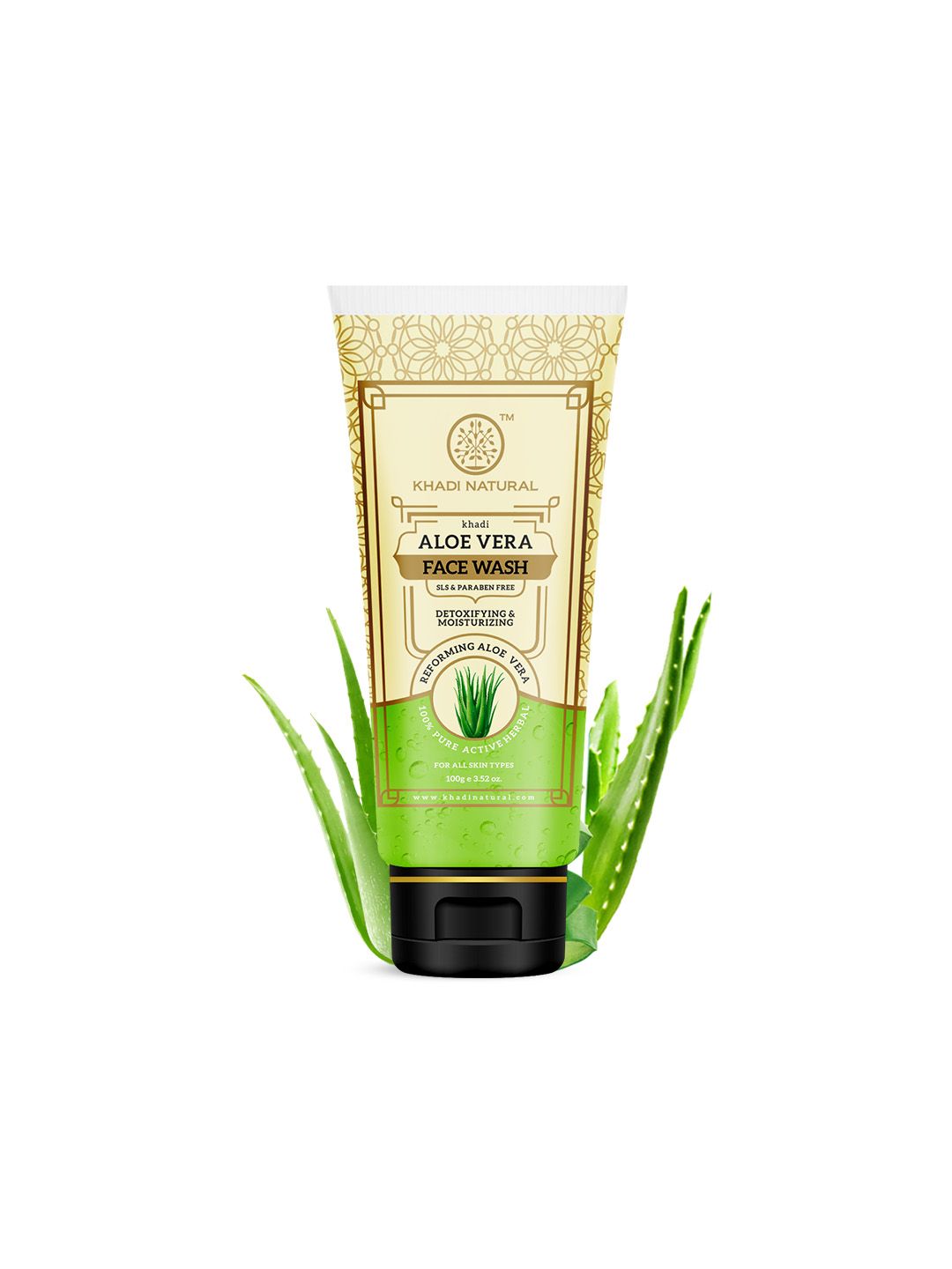 Khadi Natural SLS & Paraben Free Aloe Vera Face Wash To Controls Hyperpigmentation - 100g-image-45