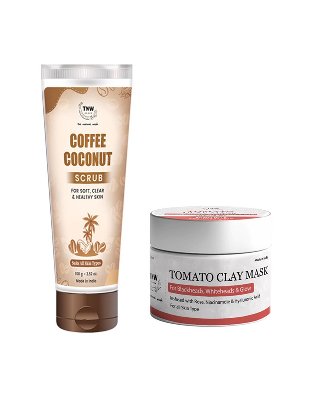 TNW the natural wash Set of Tomato Clay Mask & Coffee Coconut Scrub-picture-18