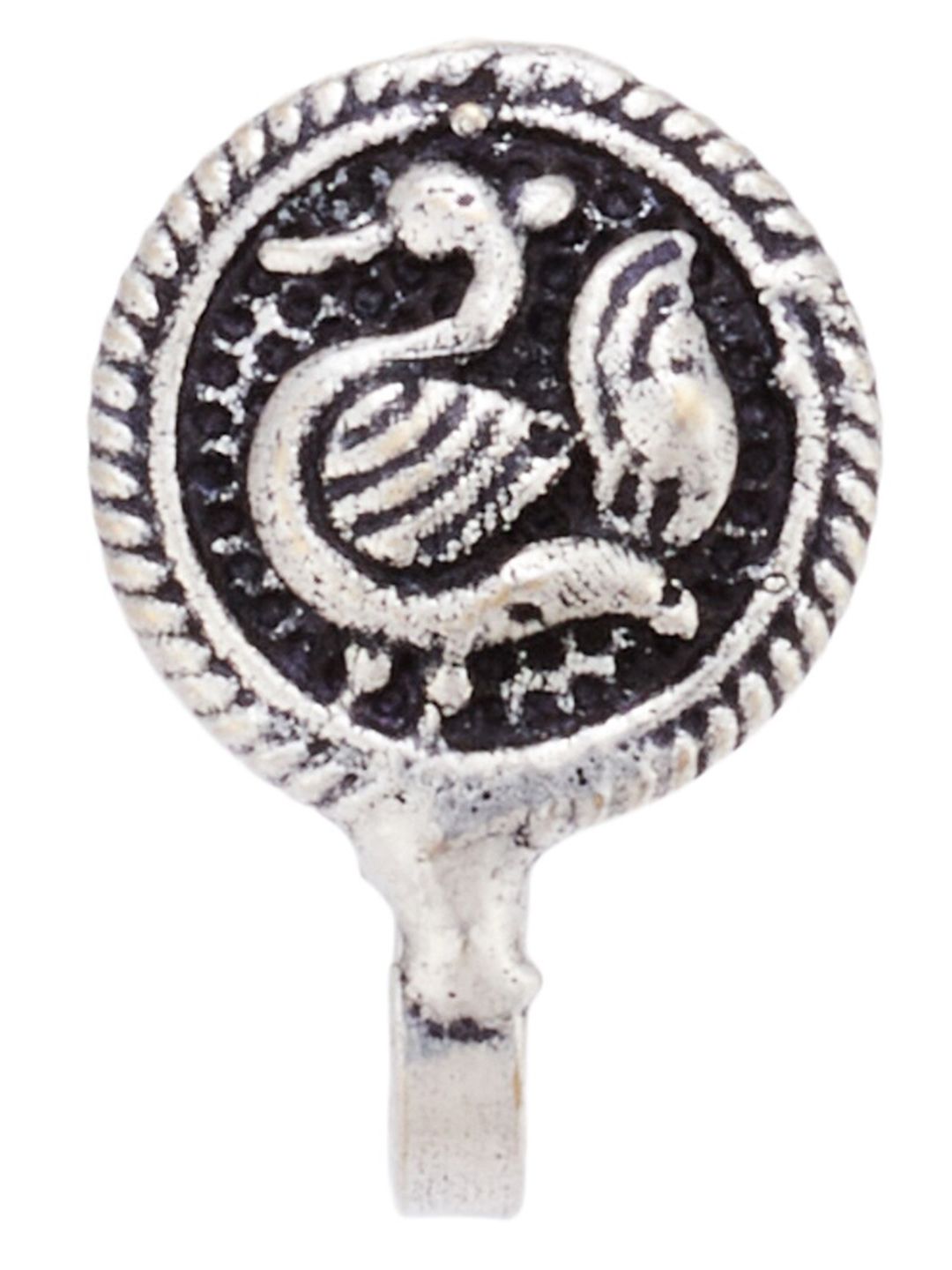 ATIBELLE Silver-Plated Bird Inspired Clip-on Nose Pin