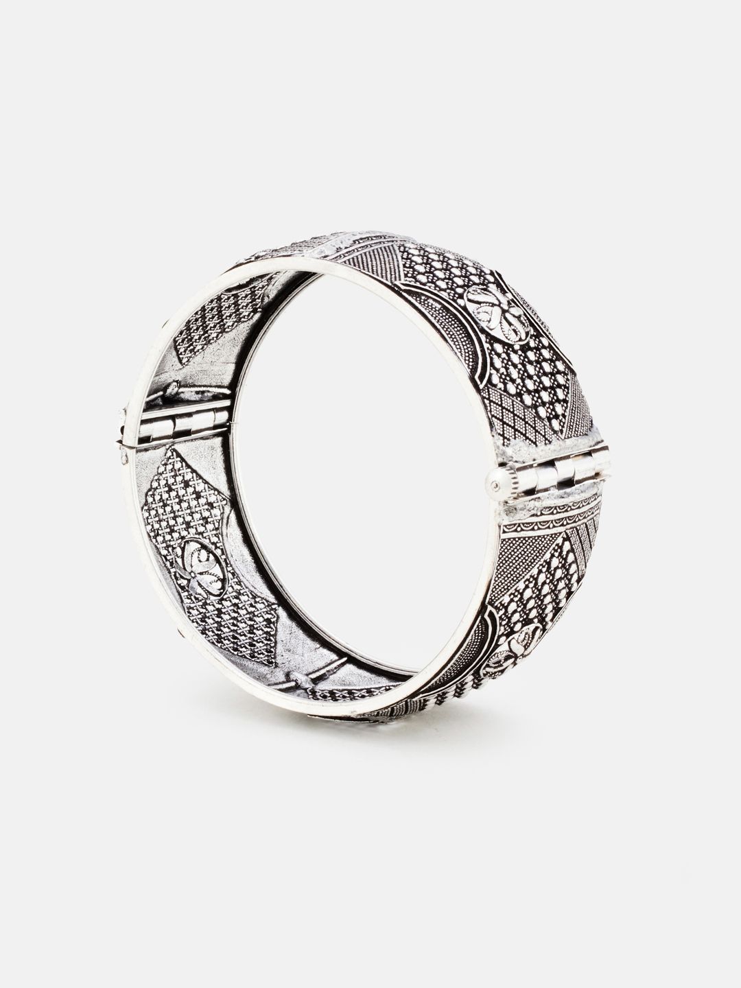 ATIBELLE Oxidised Silver-Plated German Silver Bangle