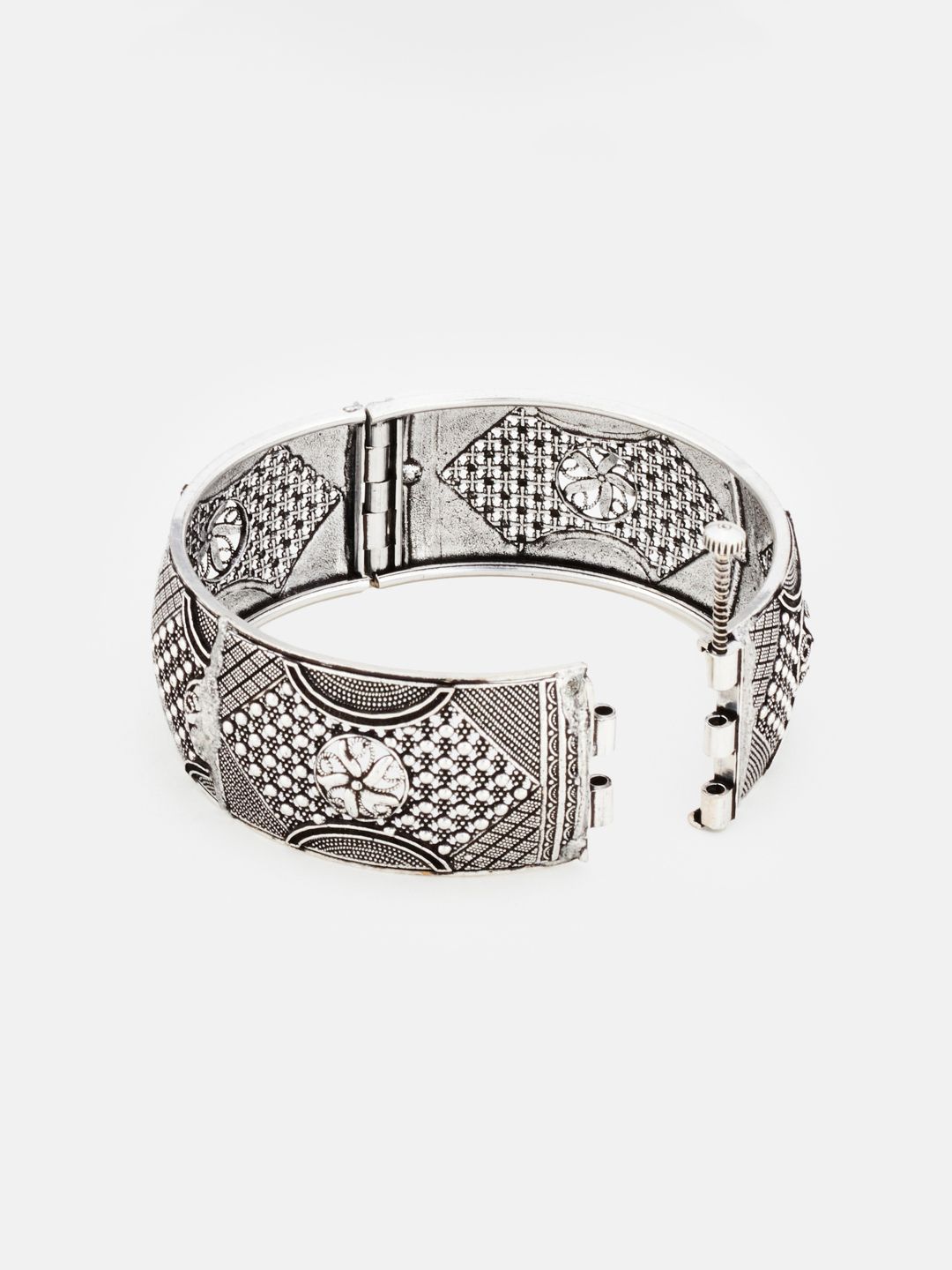 ATIBELLE Oxidised Silver-Plated German Silver Bangle