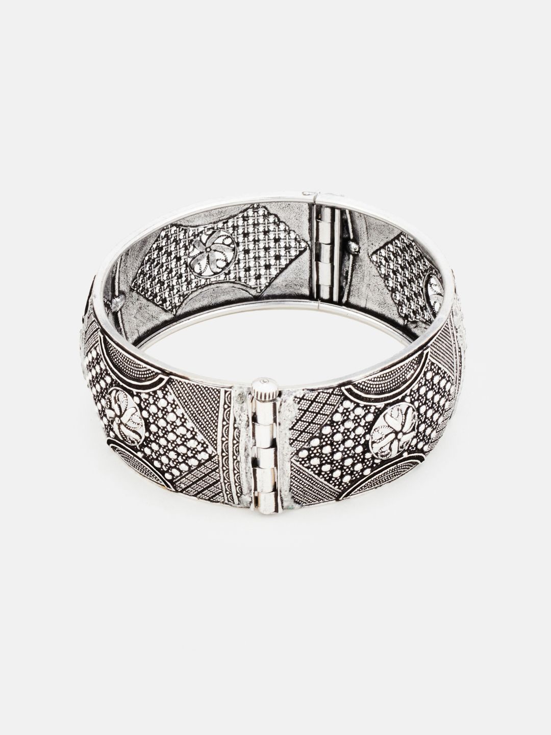 ATIBELLE Oxidised Silver-Plated German Silver Bangle