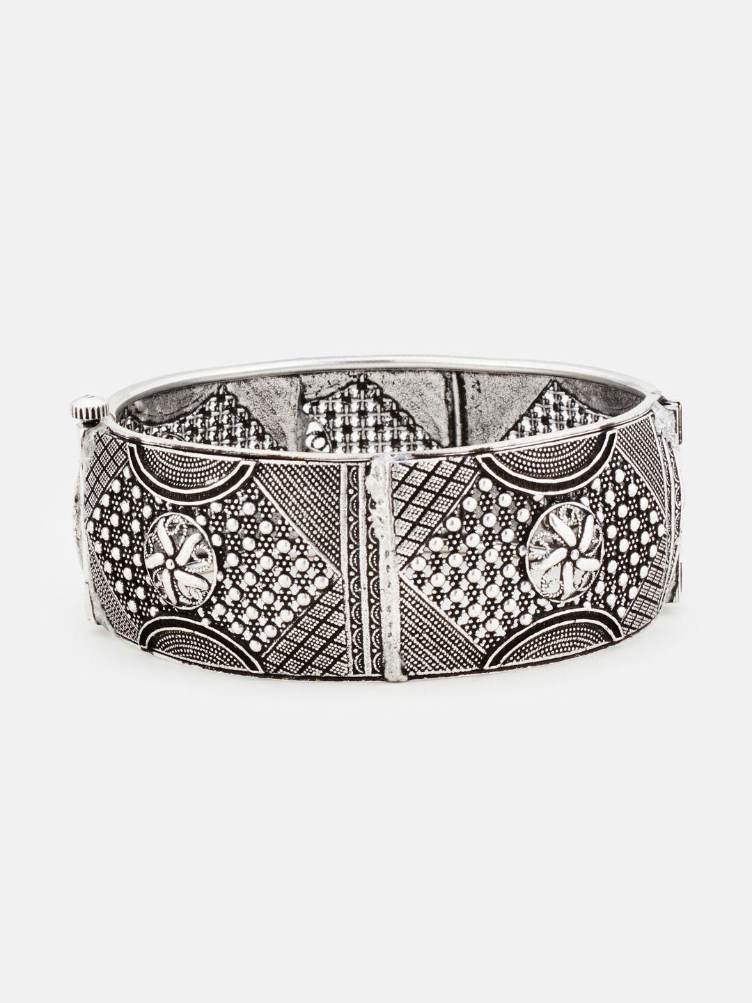 ATIBELLE Oxidised Silver-Plated German Silver Bangle