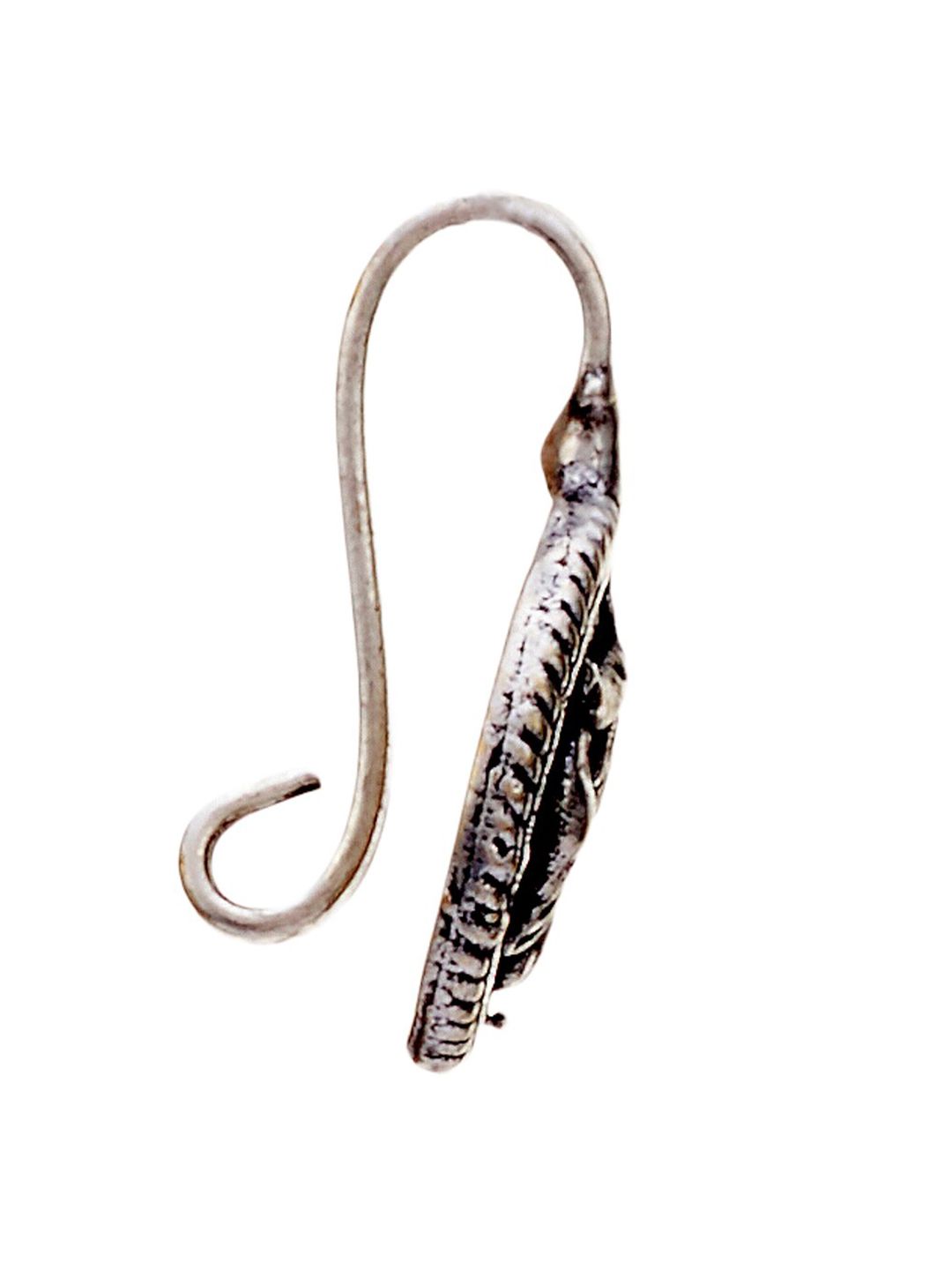 ATIBELLE Set Of 2 Oxidised Silver-Plated Clip-On Nose Pin